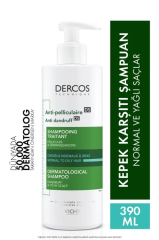 Vichy Dercos Anti Dandruff Normal ve Yağlı Saçlar için Kepek Karşıtı Şampuan 390 ml
